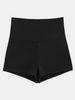 Black High Waist Biker Shorts Women Soft Stretch Tummy Control Workout Shorts Casual Daily Loungewear Sleep Hot Pants_ecoleips.com
