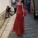 Juemei2025 Ew Casual Temperamet Waist Cichig Slimmig Patchwork Red Checkered Log Suspeder 14 Meter Dress For_ecoleips.com
