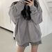 Women's Fleece-Lined Zip-Up Hoodie – Oversized Korean Style Jacket, Thickened Warm Coat, Soft Polyester Blend For Fall & Winter (S-XXXL)_ecoleips.com
