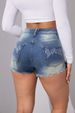 2025s Fashion Non-Stretch Mid-Waist Embroidered Denim Shorts For Women_ecoleips.com