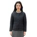Pinghu Chixin National Standard 90 New Solid Color Women's Round Neck V-Neck Simple Long Sleeve Down Jacket Coat_ecoleips.com