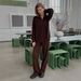 Women's Knitted Cardigan Sweater Set With Wide Leg Trousers Zip Up American Style Fashion Autumn Winter_ecoleips.com