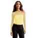 European American Autumn New Foreign Trade Mesh Splicing See-through Off-shoulder Long-sleeve T-shirt, Pure Sexy, Unique_ecoleips.com