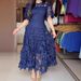 Elegant Lace Summer Dress for Women Breathable round Neck Floral Embroidery Casual Maxi Dress_ecoleips.com