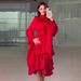 2025 New European And American Fashion Women's Elegant Fashionable Ruffled Slim Dress_ecoleips.com
