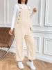 K Maternity Pants With Adjustable Waist And Fashionable Loose Shoulder Straps_ecoleips.com