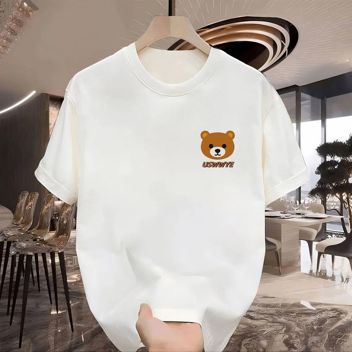2025 Summer Loose Men And Women Pullover 100% Cotton Short Sleeve T-shirt_ecoleips.com