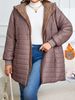 Longline Fleece-Lined Hooded Jacket For Women – Cozy Winter Coat With Zip Closure (L/XL/XXL/XXXL)_ecoleips.com