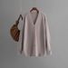 Aria Basics Aria Basics European American Cross-border V-neck Knitted Cardigan Women, 2024 Autumn And Winter, Solid Color, Loose, Mid-length_ecoleips.com