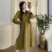 Autumn New Korean Fashion Loose Mid-Length Maternity Dress_ecoleips.com