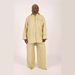 Verve Small Batch Loose Fit Cotton Linen Blend Women's Long Sleeve Muslim Shirt And Pants Set_ecoleips.com