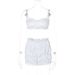 European And American Hot-Selling Women's 2024 Summer New Fashion Sexy Strapless Tube Top Slim Pleated Shorts Set_ecoleips.com