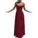 2026 New European And American Style Women's Fashion Solid Color U-Neck Pleated Waist-Cinching Long Sexy Strapless Dress
_ecoleips.com