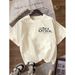 Women's European Size Vintage Sea Otter Biology T-Shirt 100% Cotton Casual round Neck Top_ecoleips.com