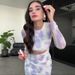 Trendy New Fashion Women's Gradient Printed Dress Slim Fit Long Sleeve Casual Dress For Women Spring Autumn Daily Outfit_ecoleips.com