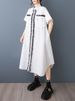 White Vintage Oversized Shirt Dresses For Women Summer New In Short Sleeve Loose Casual Long Dress Fashion Elegant Clothing 2025_ecoleips.com