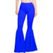 Women's Mermaid Flare Pants - High Waisted Stretchy Wide Leg Palazzo Trousers For Curvy, Plus Size, Petite | 9 Colors | Waist Comfort_ecoleips.com