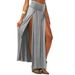 Women's Retro Style Midi Skirt Solid Color Fitted Waist Irregular Hem Beach Long Skirt Design_ecoleips.com
