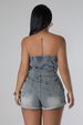 Women's Slim-Fit Denim Jumpsuit – Stretchy Tube Top Romper With Adjustable Straps (Blue-Gray, S-2XL)_ecoleips.com