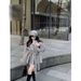 women's fur coat – oversized lapel winter jacket (light gray/black/white, sxl)_ecoleips.com
