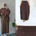 New Loriya Middle Eastern Muslim Thickened Knitted Set, Solid Color And Multi-Color Two-Piece Set_ecoleips.com