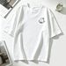 Women's Oversized T-Shirt Cute Cartoon Boy Face Graphic Casual Loose Short Sleeve Streetwear Top_ecoleips.com