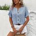 2025 New European And American Cross-Border Spring Summer Autumn Elegant Floral Button Label Short Sleeve_ecoleips.com