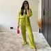 Women's Clothing spring new style loose shirt wide leg pants casual suit_ecoleips.com