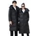 White Duck Down For Women, Long Style, 2025 European Version, Foreign Trade Winter Coat, Unisex Overcoat, Workwear,_ecoleips.com