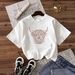 Women's Casual round Neck Short Sleeve T-Shirt Multi-Color Solid Loose Printed Top European American Style Fashion Sports_ecoleips.com