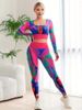 Women's Clothing Fashion Printing High Elastic Sports Long Sleeved Suit Hip Lifting Running Yoga Suit Fitness Suit Tights_ecoleips.com