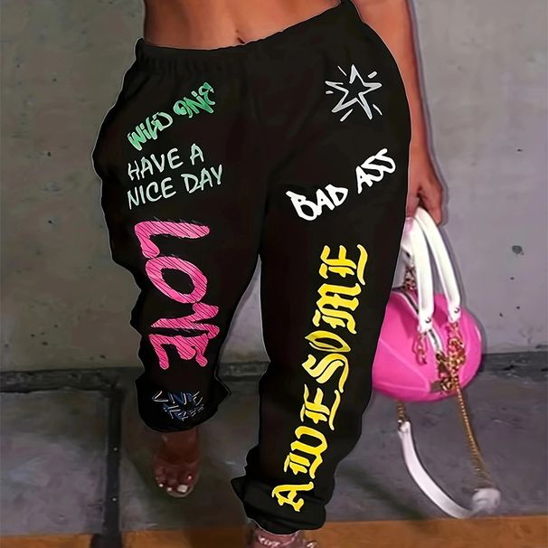 Women's Clothing Hot Selling Women's Clothing New Style Printed Fashion Elastic Waist Sports Casual Pants Harem Pants Women_ecoleips.com