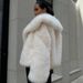 Luxury Faux Fox Fur Jacket Women’s Winter Coat – Soft & Plush, Streetwear Chic, Pockets, Oversized Fit, Eco-Friendly Faux Fur (Cream White)_ecoleips.com