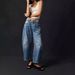 Women's Clothing Loose Wide Leg Pants Low Waist Washed Denim Trousers _ecoleips.com