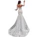 Women's Clothing Fishtail Light Wedding Dress High End Light Luxury One Shoulder Lace Welcome Yarn Super Fairy Forest Dress Small Train_ecoleips.com