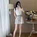 Summer 2026 New European Style Casual Sports Outfit For Women, Cool Stylish White Short-Sleeve Top And Shorts Two-Piece_ecoleips.com