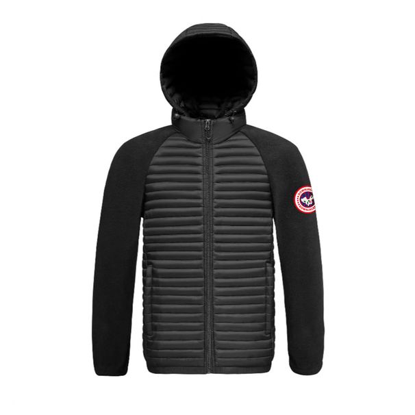 Performance Tech Hooded Jacket For Men & Women - Slim-Fit Winter Coat With Seamless Insulation, Water-Repellent Finish (White, Black)_ecoleips.com