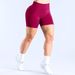 K European And American Style Sporty High-Waisted Seamless Shorts For Outdoor Fitness And Gym Wear_ecoleips.com