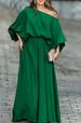 Women's Off Shoulder Lantern Sleeve Loose Top Wide Leg Pants 2 Piece Set No Belt_ecoleips.com
