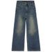 Orange Silk Women's Clothing#American Style Design Wide-Leg Jeans Spring High-Waisted Loose Slimming Floor-Length_ecoleips.com