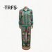 plus Size Women's Clothing Ethnic Style Long Sleeved Shirt And Straight Leg Pants Set Drawstring Loose Fit Summer New Style_ecoleips.com