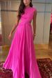 Women's Sleeveless round Neck Long Dress Elegant Backless Design Cross Pleated Solid Color European American Style_ecoleips.com