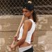 2025 New Hot-Selling American Style Ribbed Sleeveless Button Vest, Unique V-Neck Base Shirt, Short Top For Women_ecoleips.com