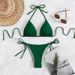 2025foreign Trade Solid Color Strap Halter Neck Hot Spring Bikini Three Point Beach Vacation Split Swimsuit Female_ecoleips.com