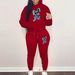 Women's Fashionable Casual Street Dance Sweatshirt And Pants Set Rabbit Print Warm Hooded Top plus Matching Bottoms for Autumn Winter_ecoleips.com