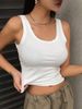 Camisole Tank Top For Women's Summer Outfits Tight And Sexy Tank Top Knitted Bottom Shirt And Sleeveless Top For Outerwear_ecoleips.com