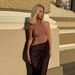 New 2025 Women's Slim Fit Patchwork Dress round Neck Sleeveless Elegant Hollow out Design for European And American Export_ecoleips.com