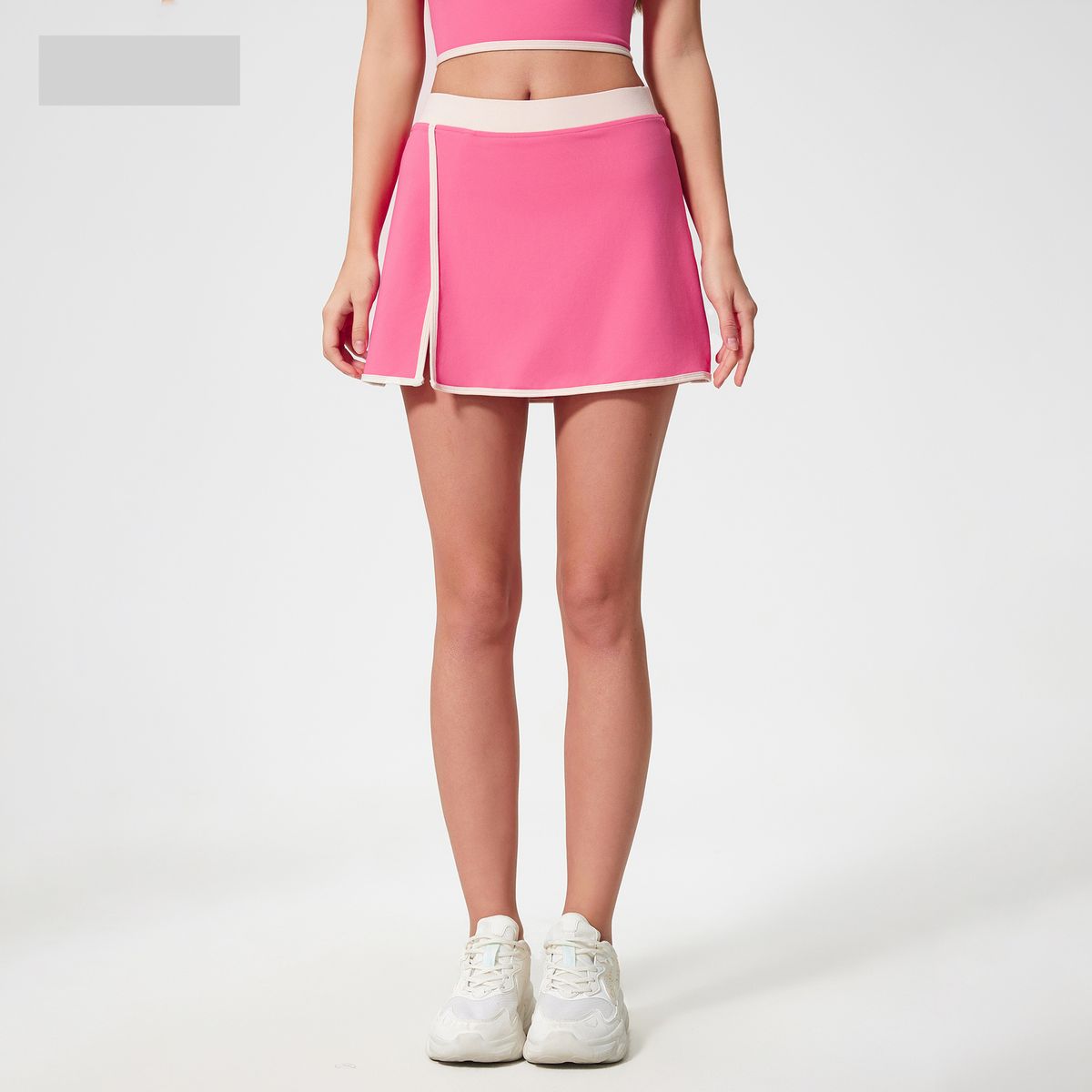 Women's Nude Yoga Skirt With Built-in Shorts - Breathable A-Line Skirt For Tennis & Outdoor Fitness_ecoleips.com