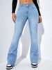 Women's Clothing Supply New Style Washed Creative Tie Dyed High Waist Elastic Hip Lifting Versatile Ladies Denim Trousers_ecoleips.com