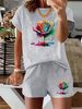 Women’s 2 Piece Outfit Set – Oversized Graphic T-Shirt And Biker Shorts Matching Set, Casual Summer Lounge Tracksuit For Daily Wear-300_ecoleips.com